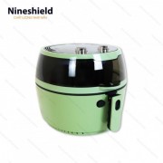 Nồi Chiên Không Dầu NineShield KB6001M-CY (8L, 1500W, Núm xoay, Nắp kính trong, Tự động đảo lật, Xanh Ngọc)